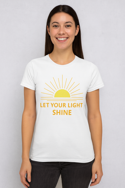 “Let Your Light Shine” Christian Tee — Wear Your Faith, Share Your Light
