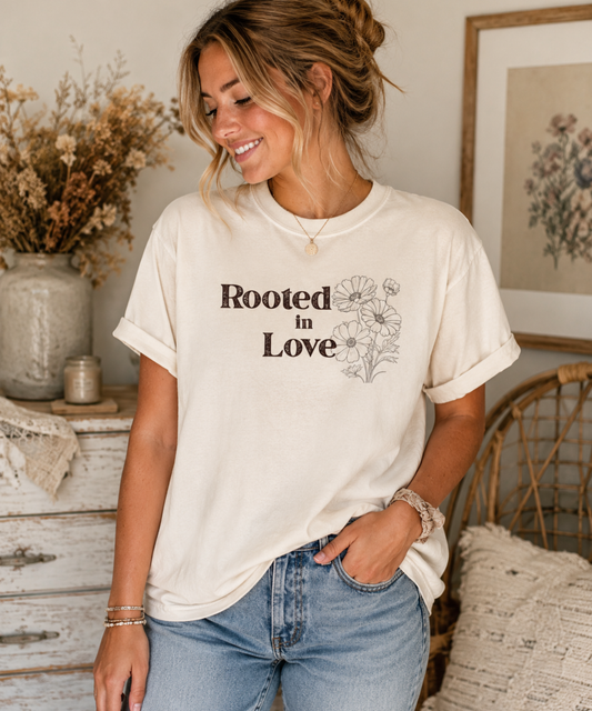 Rooted in Love | Comfort Colors Vintage Floral Tee